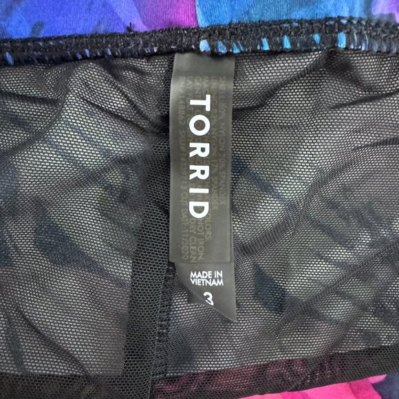 Torrid Swim Shorts Bottom 3X Multi Leaves Floral Print Strappy NWT SW-2101 - Picture 8 of 10
